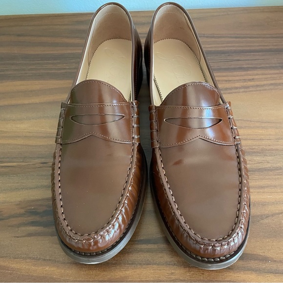 J. Crew Winona Brown Penny Loafers, Size 12 - Picture 4 of 10